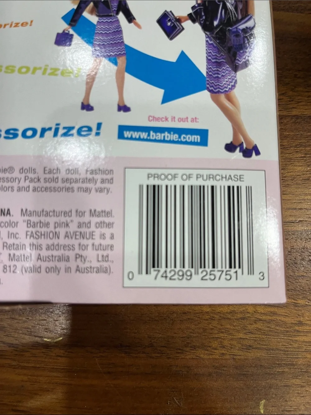 1999 Barbie Fashion Avenue “Party in Pink” Accessories Pack